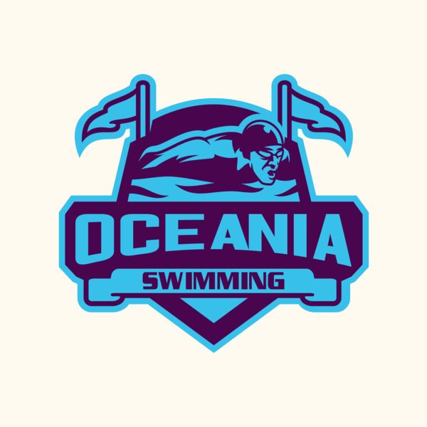 Oceania Swimming logo template Thumbnail