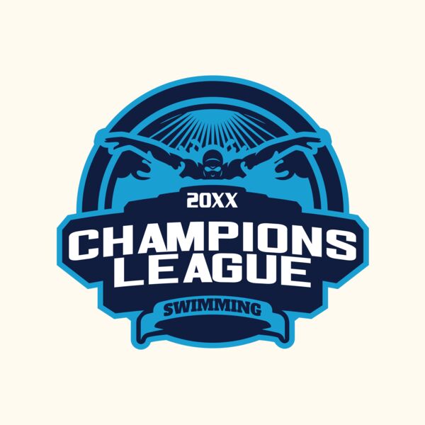 Champions League Swimming logo template Thumbnail