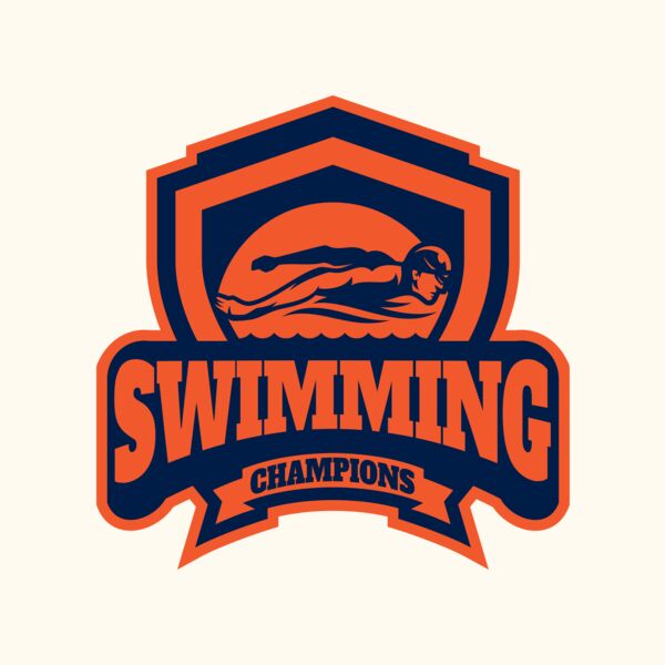 Swimming Champions logo template Thumbnail